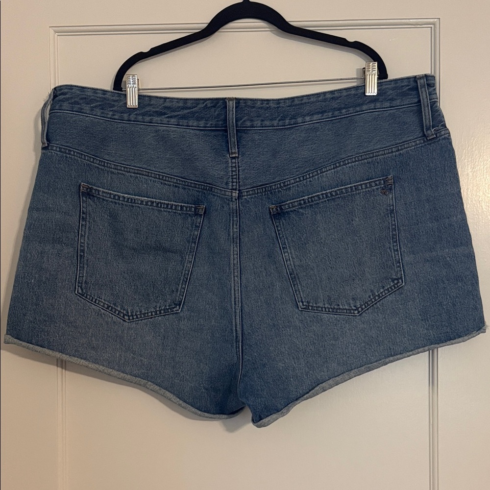 Madewell Distressed Medium Wash Blue Denim Jean Shorts 22W - Picture 2 of 8